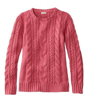 Women's Double L® Cable Sweater, Crewneck