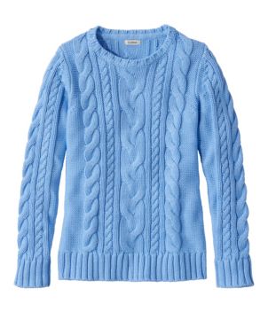 Women's Double L® Cable Sweater, Crewneck