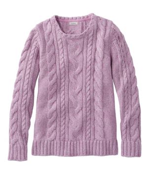 Women's Double L® Cable Sweater, Crewneck