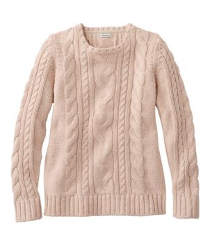 Women's Double L® Cable Sweater, Crewneck