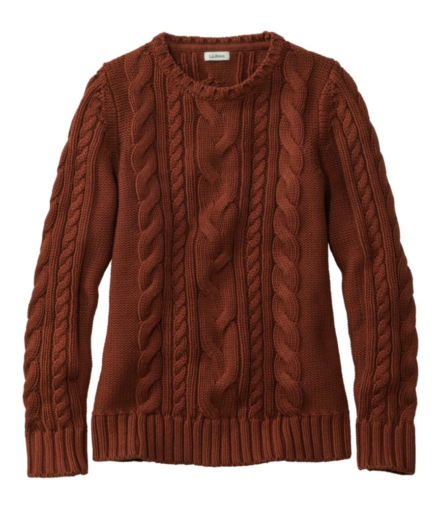 Ll bean cable knit sweater womens best sale