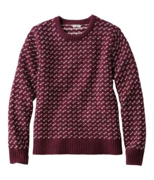Women's Bean's Classic Ragg Wool Sweater, Crewneck Bird's-Eye