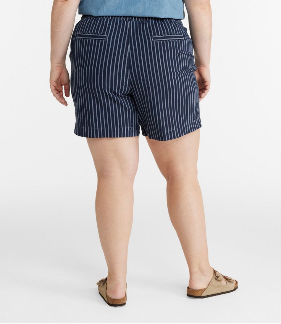 Women's Lakewashed Dock Shorts, Mid-Rise Stripe