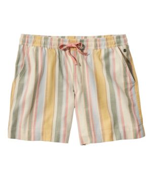 Women's Lakewashed Dock Shorts, Mid-Rise Stripe