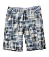 Women's Lakewashed Chino Shorts, Mid-Rise Bermuda Patchwork