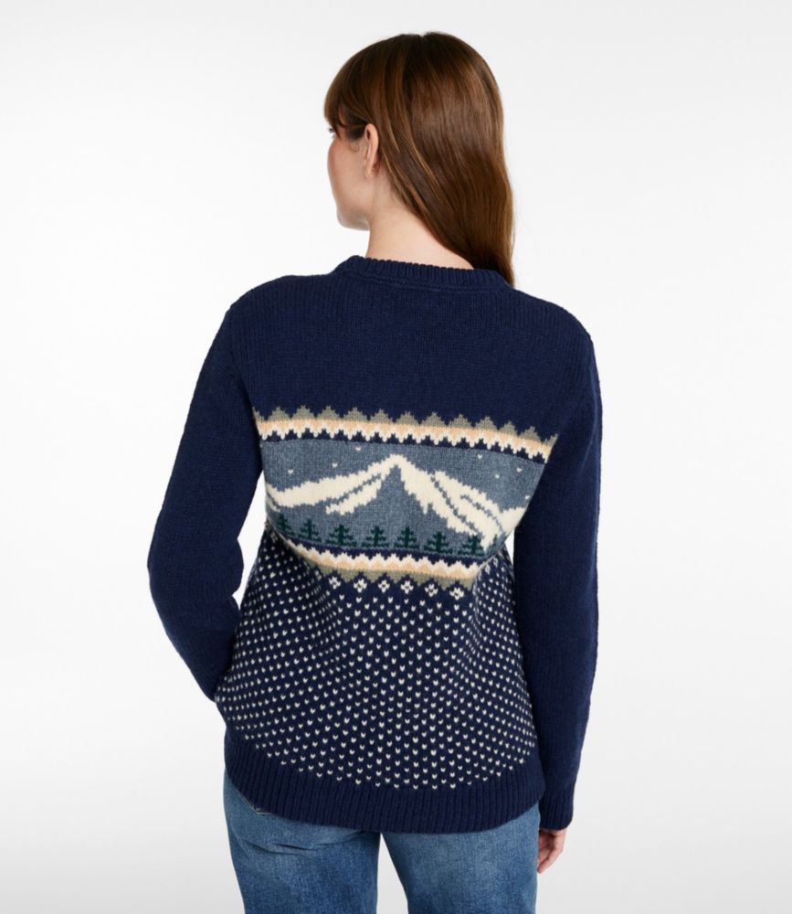 Women's Bean's Classic Ragg Wool Crewneck Intarsia Sweater