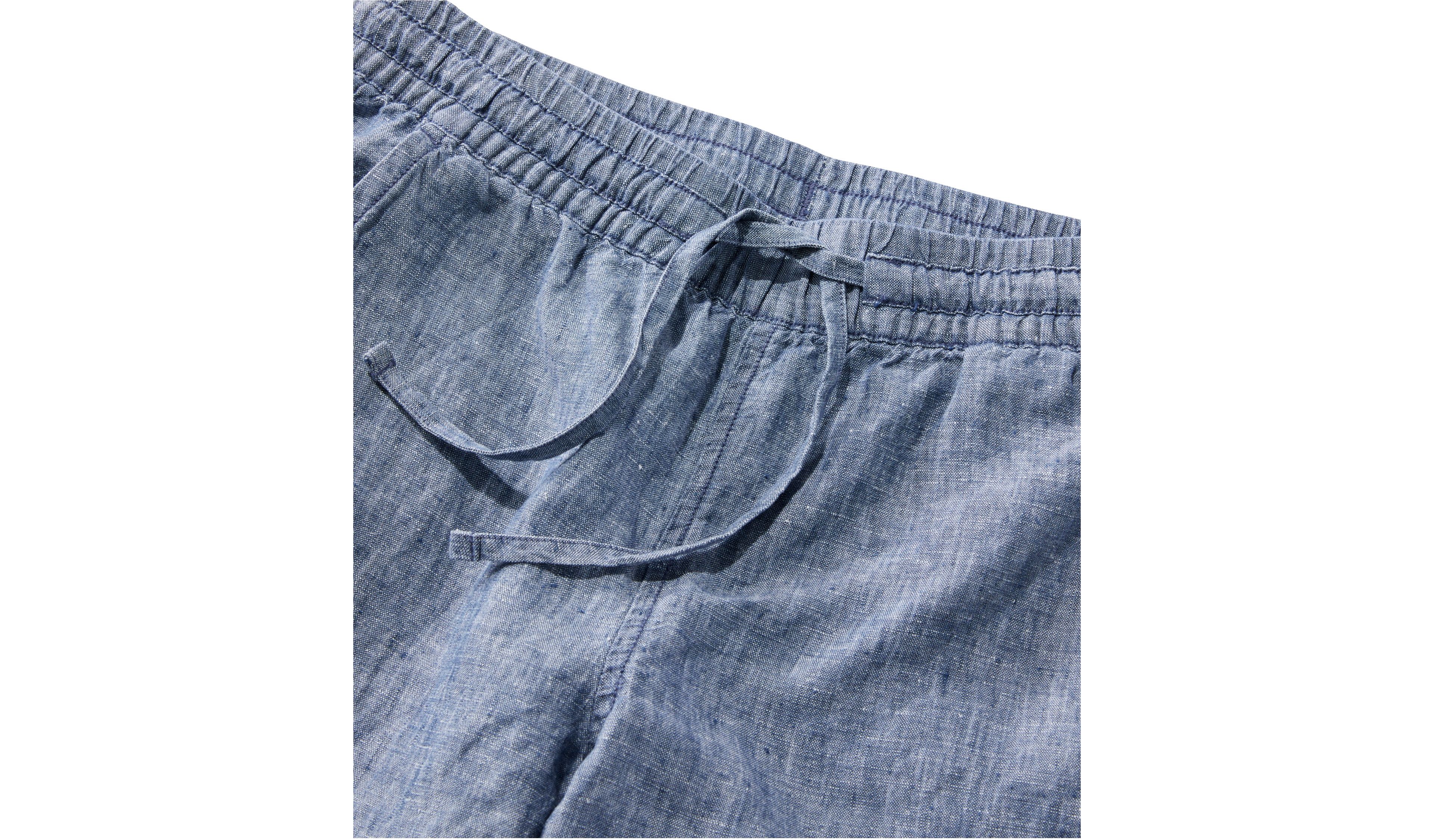 Women's Premium Linen Pull-On Ankle Pants, Mid-Rise Tapered-Leg