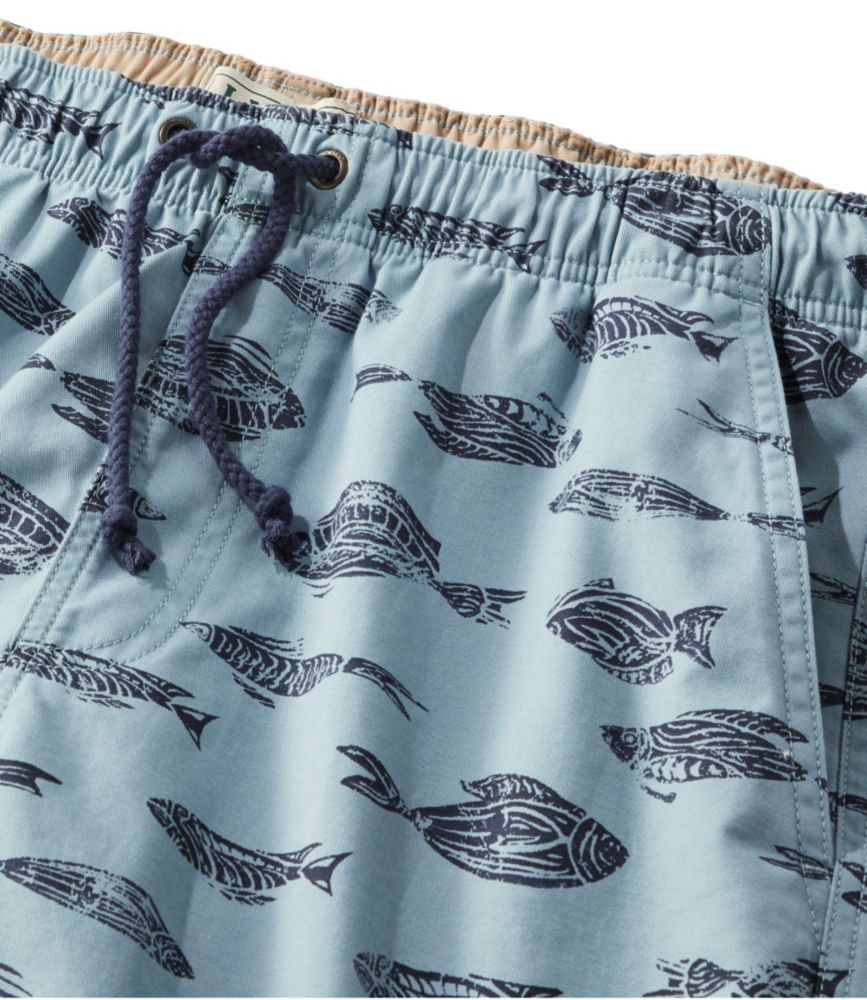 Men's Dock Shorts, Print, 8", Cadet Blue Fish Print, small image number 4