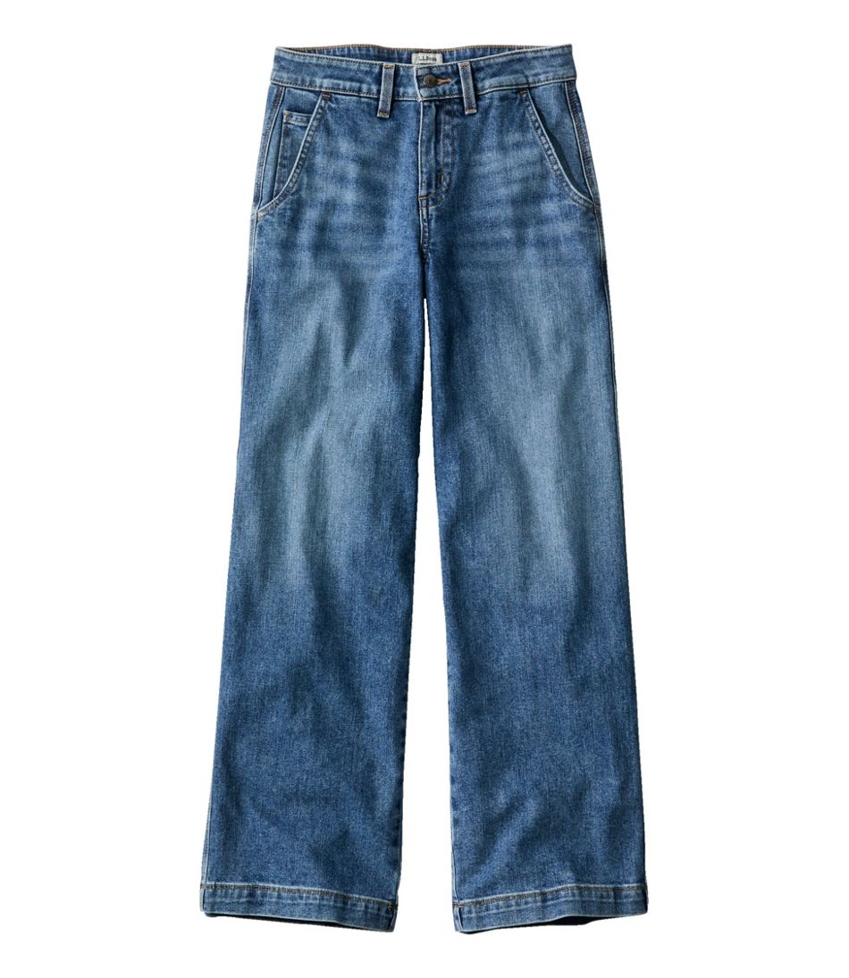 Women's Organic Cotton Vintage Carpenter Jeans in Palms Dark Blue