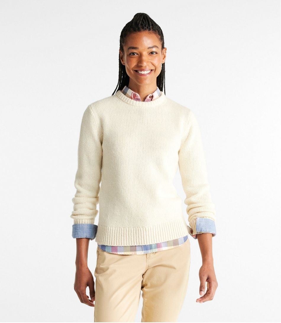 Women's Bean's Classic Ragg Wool Sweater, Crewneck | Sweaters at