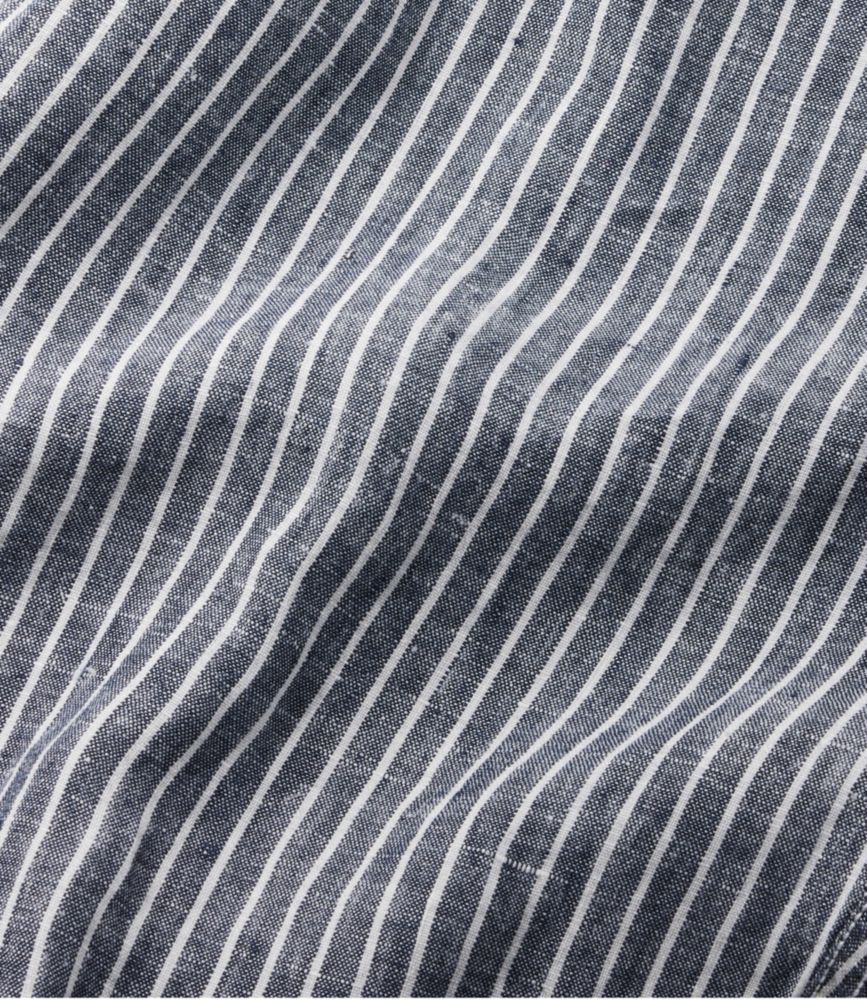 Women's Premium Linen Pull-On Ankle Pants, Mid-Rise Tapered-Leg Stripe, Classic Navy, small image number 6