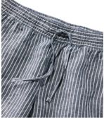 Women's Premium Linen Breezy Pull-On Ankle Pants, Mid-Rise Tapered-Leg Stripe