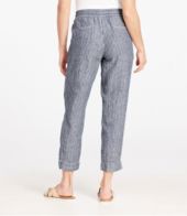 Women's Premium Linen Breezy Pull-On Ankle Pants, Mid-Rise Tapered-Leg