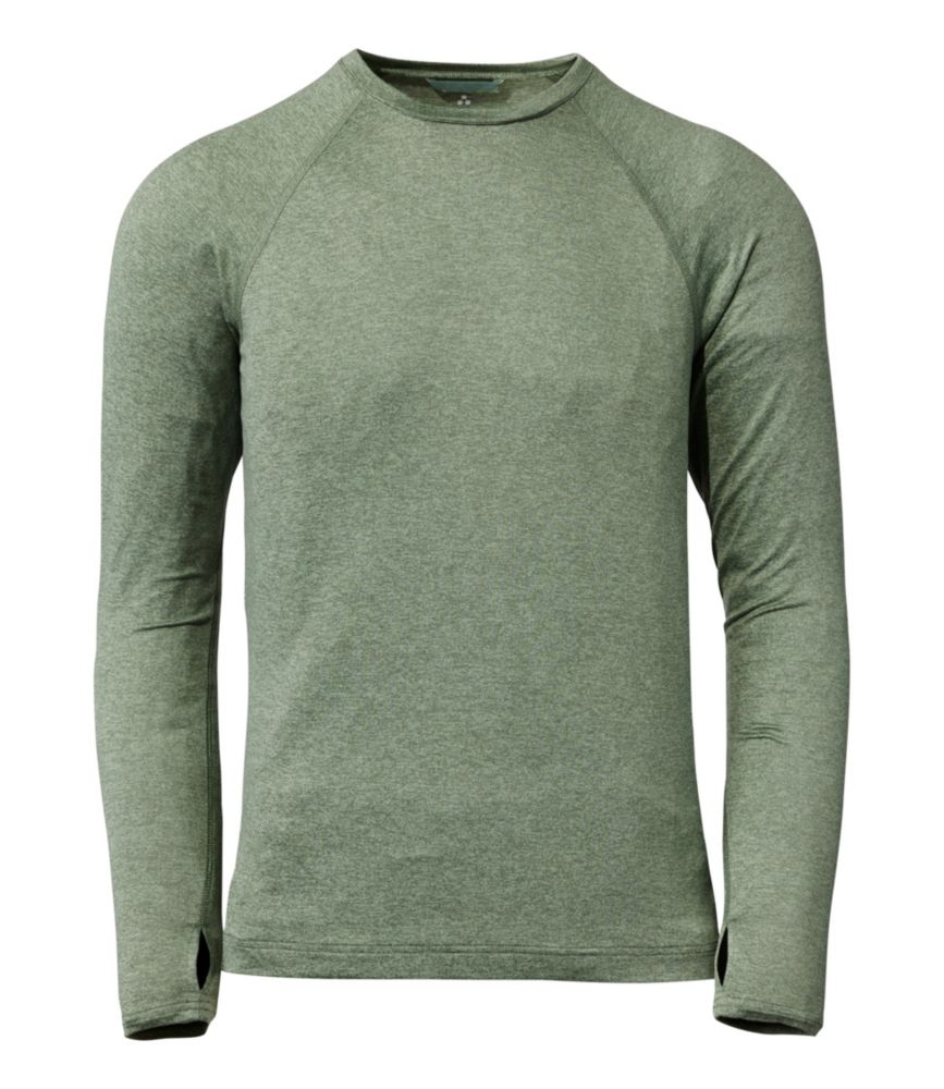 Men's L.L.Bean Simple Soft Base Layer, Crew, Faded Sage Heather, small image number 1