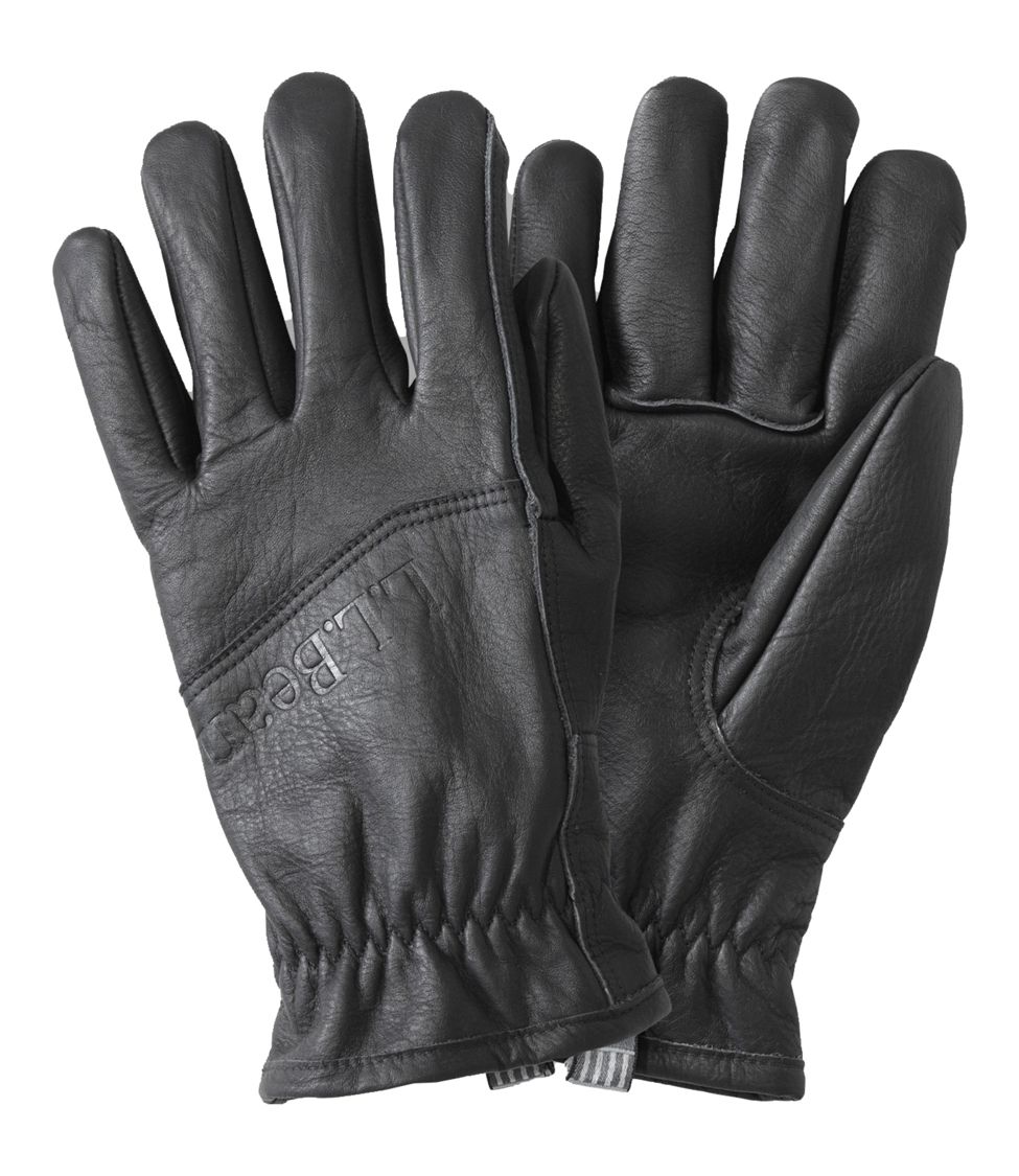 Adults' L.L.Bean Uninsulated Utility Gloves Black Large, Leather