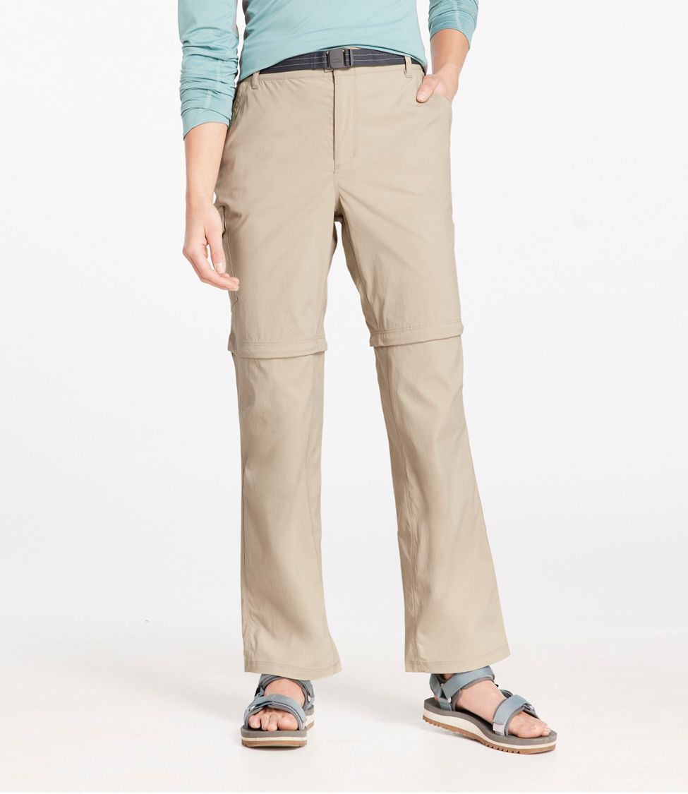 Women's Tropicwear Zip-Off Pants, Mid-Rise Frost Gray Extra Small, Synthetic Nylon | L.L.Bean, Regular