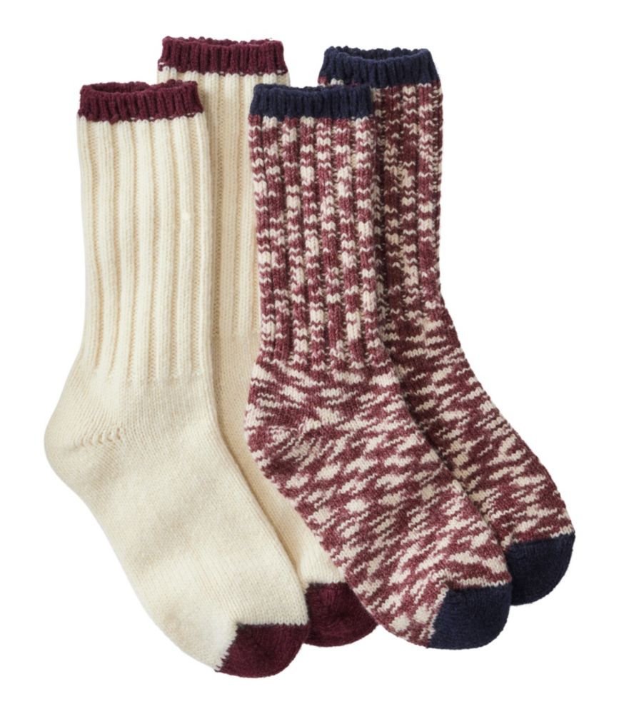 Adults' Merino Wool Ragg Socks 10" TwoPack, Print Socks at L.L.Bean