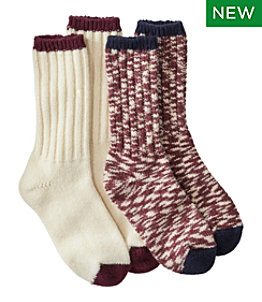 Adults' Merino Wool Ragg Socks 10" Two-Pack, Print