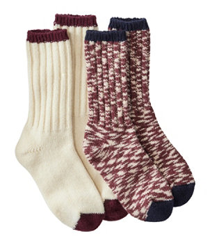 Adults' Merino Wool Ragg Socks 10" Two-Pack, Print