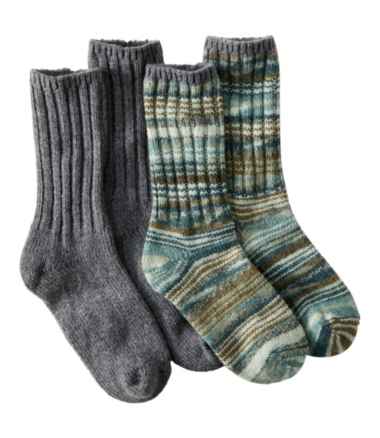 Adults' Merino Wool Ragg Socks 10" Two-Pack, Print