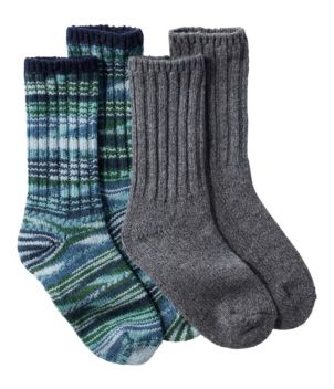 Adults' Merino Wool Ragg Socks 10" Two-Pack, Print