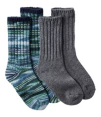 Adults' Merino Wool Ragg Socks, 10" Two-Pack