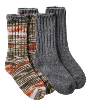 Adults' Merino Wool Ragg Socks 10" 2-Pack, Print