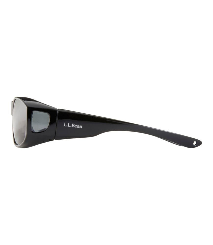 L.L.Bean Sport Over The Glasses Polarized Sunglasses, Shiny Black, small image number 3