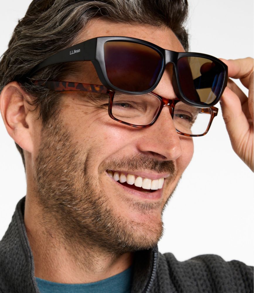 L.L.Bean Classic Over The Glasses Polarized Sunglasses, Matte Black, small image number 5