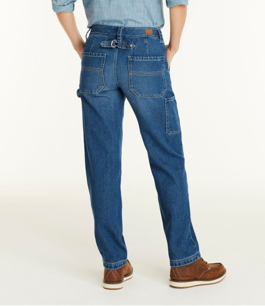 Women's Signature Super-Soft Jeans, High-Rise Straight-Leg Carpenter, , small image number 2