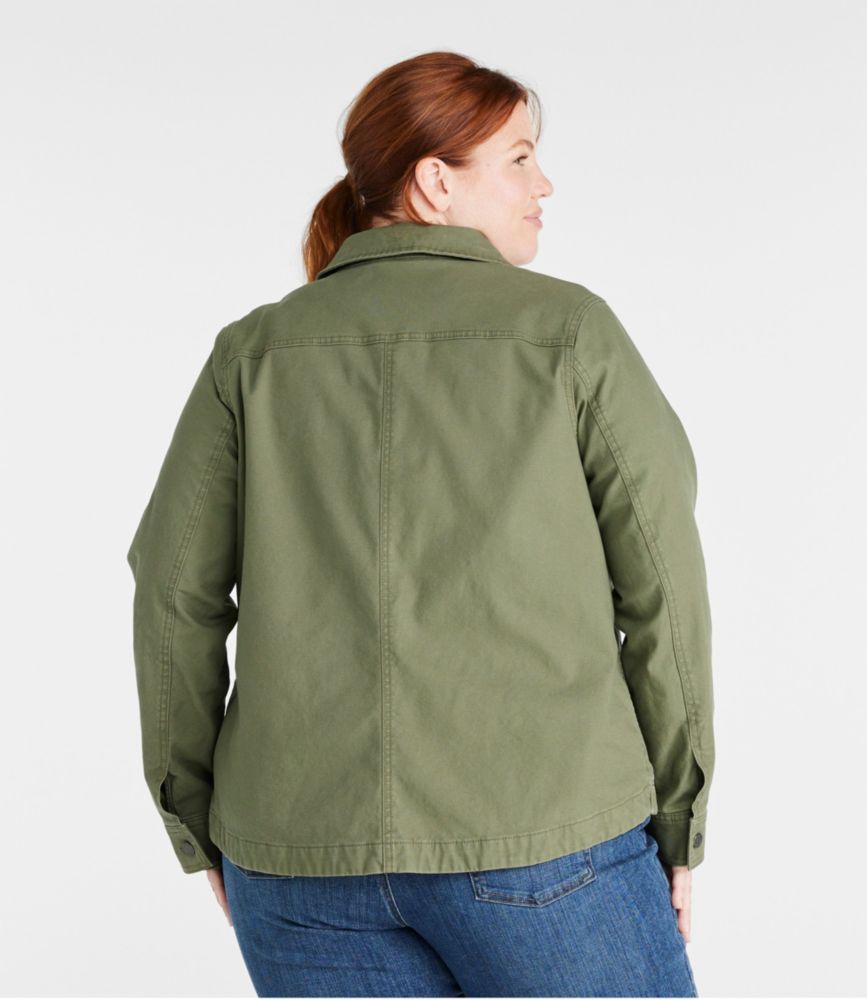 Women's Bean's Chore Jacket, Bleached Canvas, small image number 3