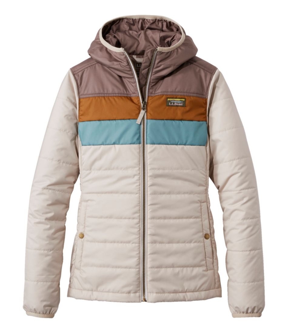 Women's Mountain Classic Puffer Hooded Jacket, Colorblock | Women's at ...