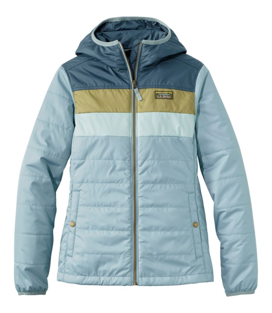 Women s Mountain Classic Puffer Hooded Jacket Colorblock Insulated Jackets L.L.Bean Canada