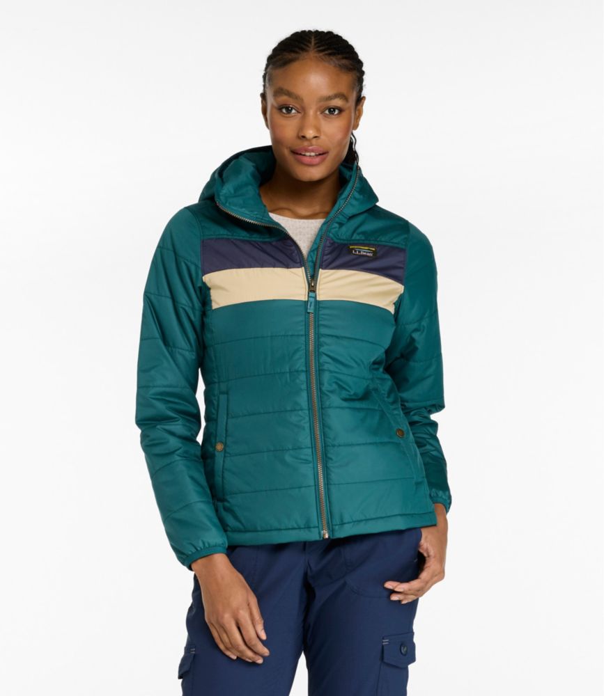 Women's Mountain Classic Puffer Hooded Jacket, Colorblock