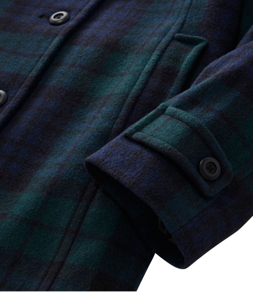 Women's Classic Lambswool Polo Coat, Three-Quarter, Pattern