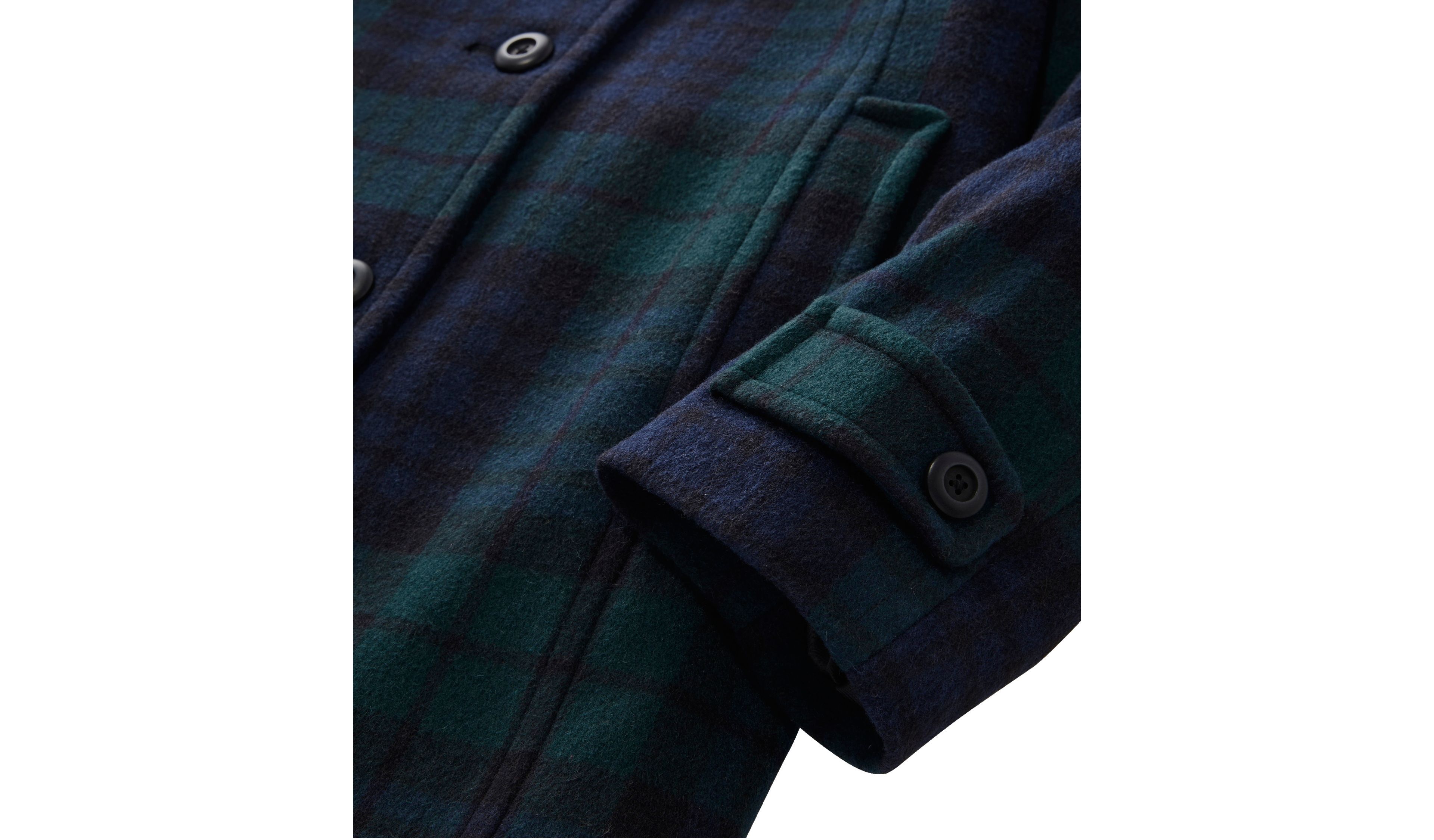Women's Classic Lambswool Polo Coat, Three-Quarter, Pattern