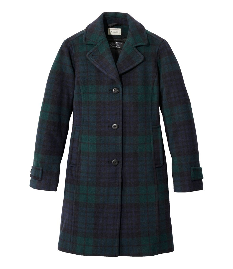 Plaid on sale overcoat women's