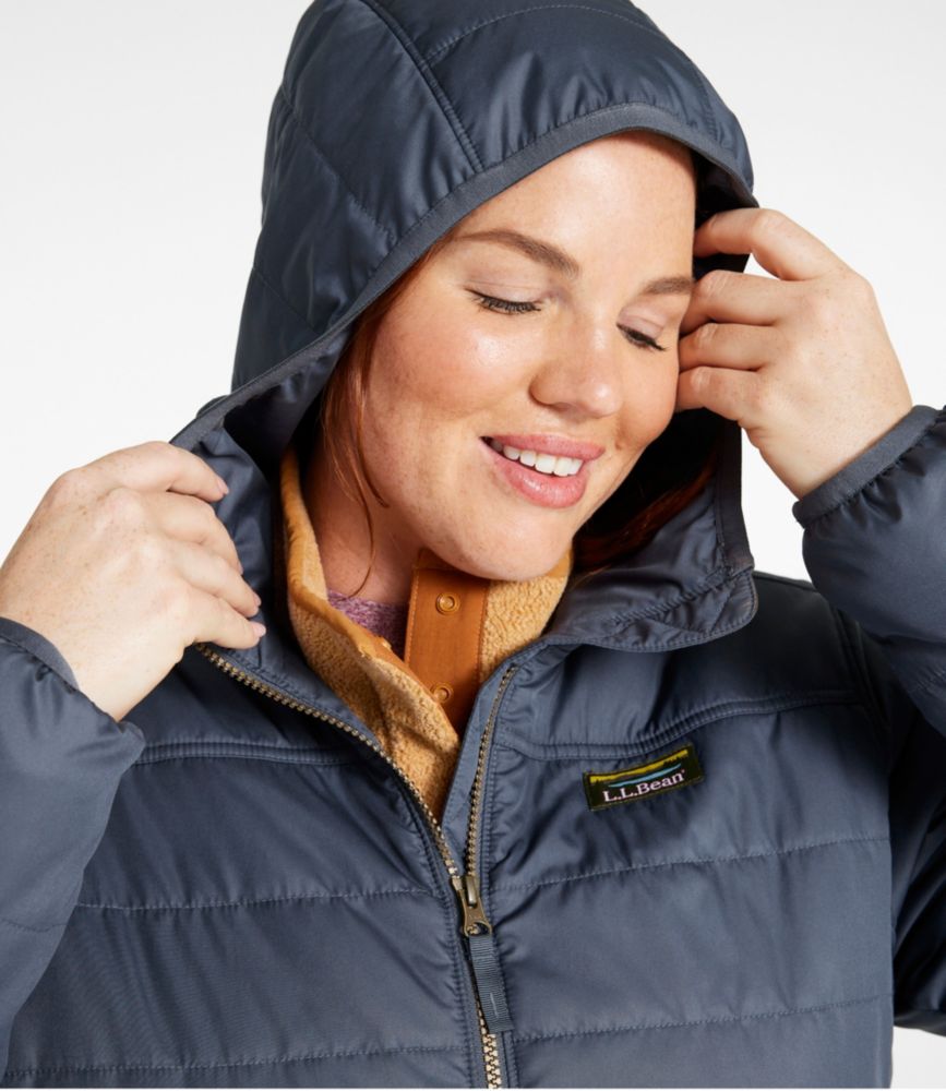 Women's Mountain Classic Puffer Hooded Jacket, Black, small image number 6