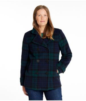 Women's Classic Lambswool Peacoat, Pattern