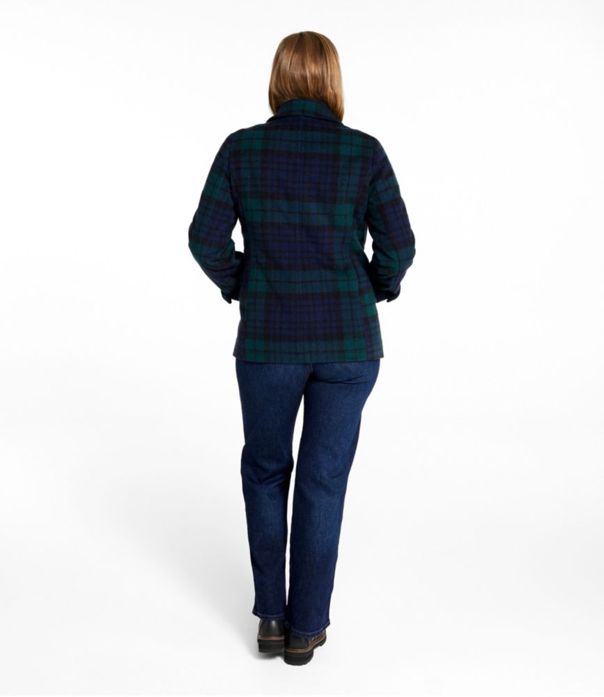 Women's Classic Lambswool Peacoat, Pattern, Royal Red Plaid, small image number 5