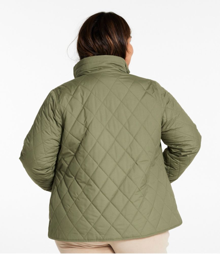 Women's Bean's Cozy Quilted Jacket, Bleached Canvas, small image number 3