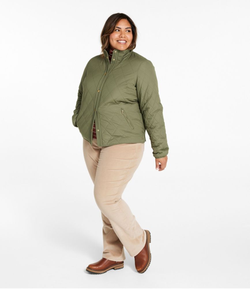Women's Bean's Cozy Quilted Jacket, Deep Olive, small image number 4