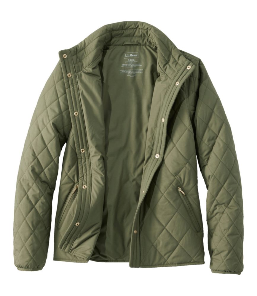 Women's Bean's Cozy Quilted Jacket, Deep Olive, small image number 6