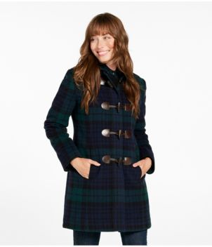 Women's Classic Lambswool Duffel Coat, Pattern