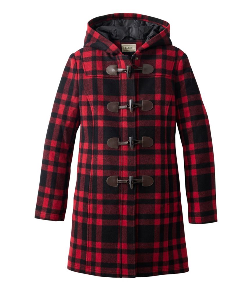 Women's Classic Lambswool Duffel Coat, Pattern