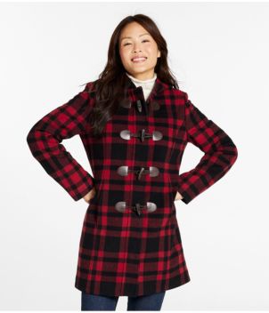 Women's Classic Lambswool Duffel Coat, Pattern