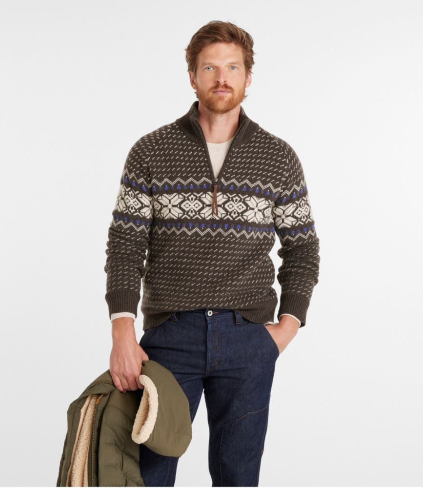 Men's Signature Wool Blend Sweater, Quarter-Zip, , small image number 2