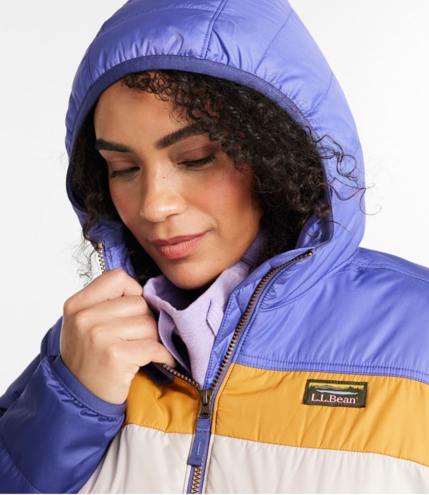 Women's Mountain Classic Puffer Hooded Jacket, Colorblock | Women's at ...