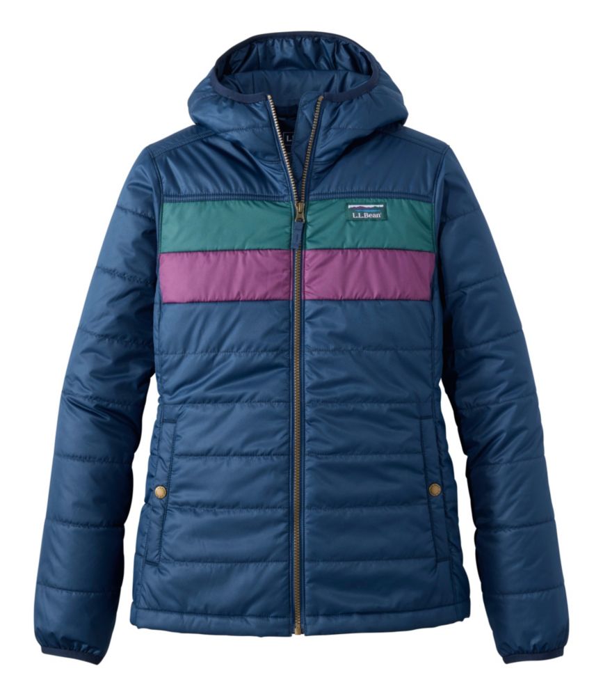 Women's Mountain Classic Puffer Hooded Jacket, Colorblock