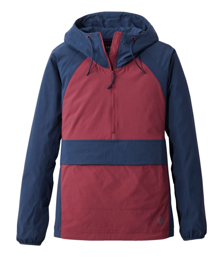 Women's Bean's VentureStretch Anorak, Colorblock, Nautical Navy/Red Wine, small image number 1